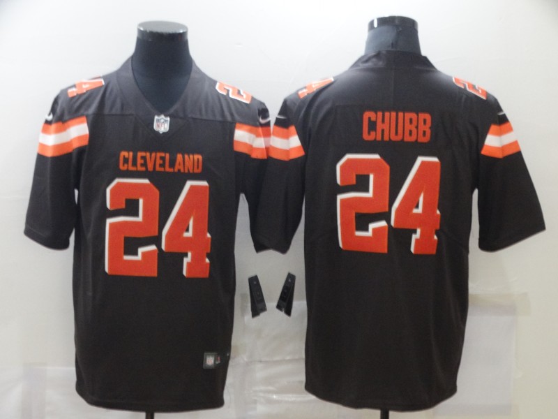 Men Cleveland Browns #24 Chubb brown Nike Limited Vapor Untouchable NFL Jerseys->cleveland browns->NFL Jersey
